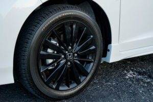 CMH Honda Pinetown- White Honda Jazz Stylish black alloy wheels